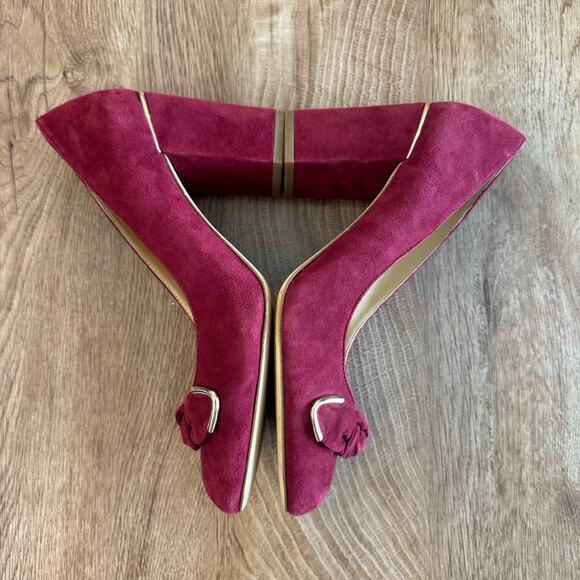 Michael Kors | Suede Merlot Pump Block Heels | Women’s Size 9 - Picture 8 of 11